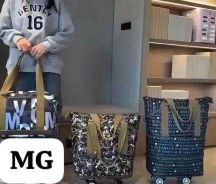Printed Wheel Trolly Bag Double Extension